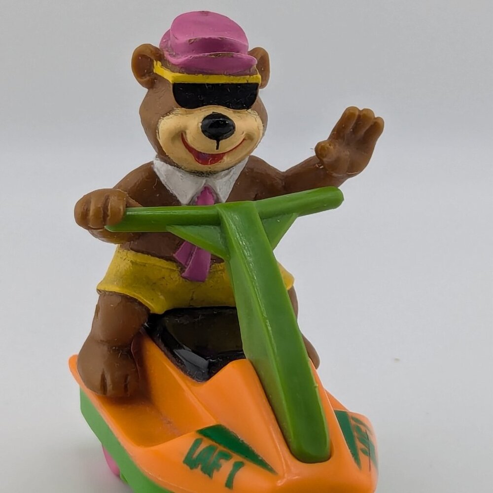 Vintage Yogi bear riding jetski Rev it up Mcdonald toy